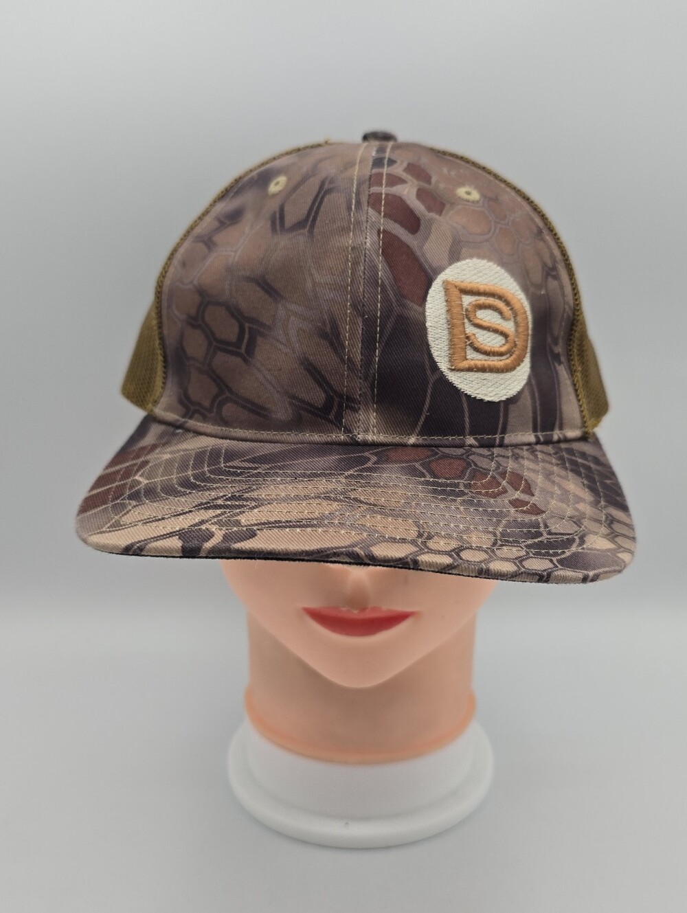 Richardson Brown Camo DS Logo Trucker Adjustable Snapback Hat